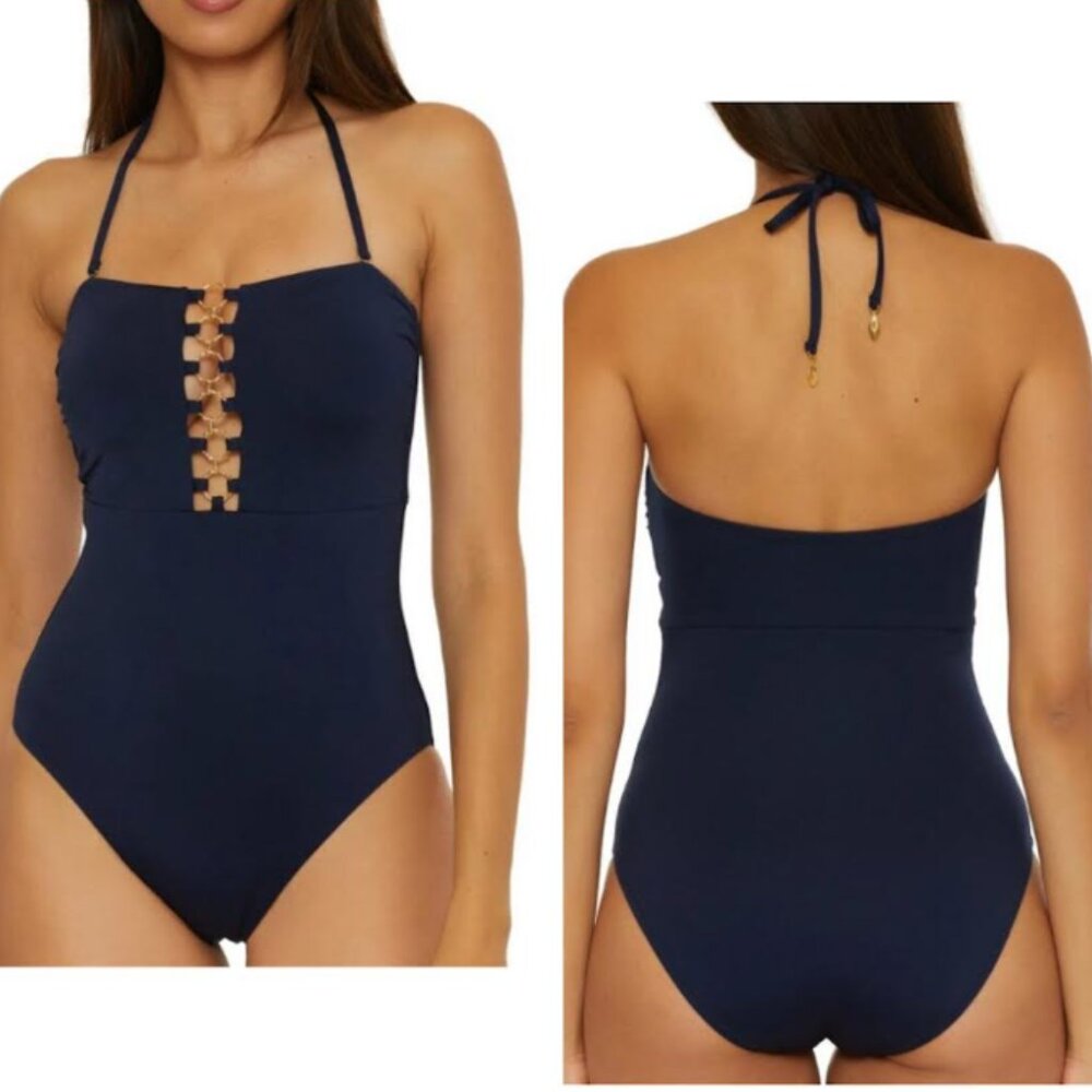 Trina Turk Women's Monaco Bandeau One-Piece Swimsuit NWT Sz  10